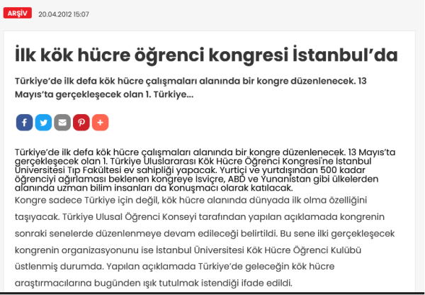 İlk kök hücre öğrenci kongresi İstanbul’da